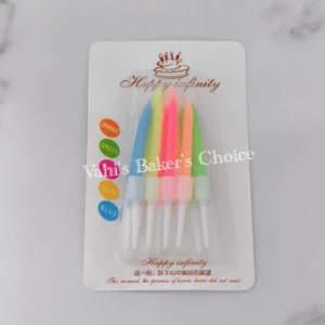 Mini Chrome Candle 10 pcs Pack Multicolour