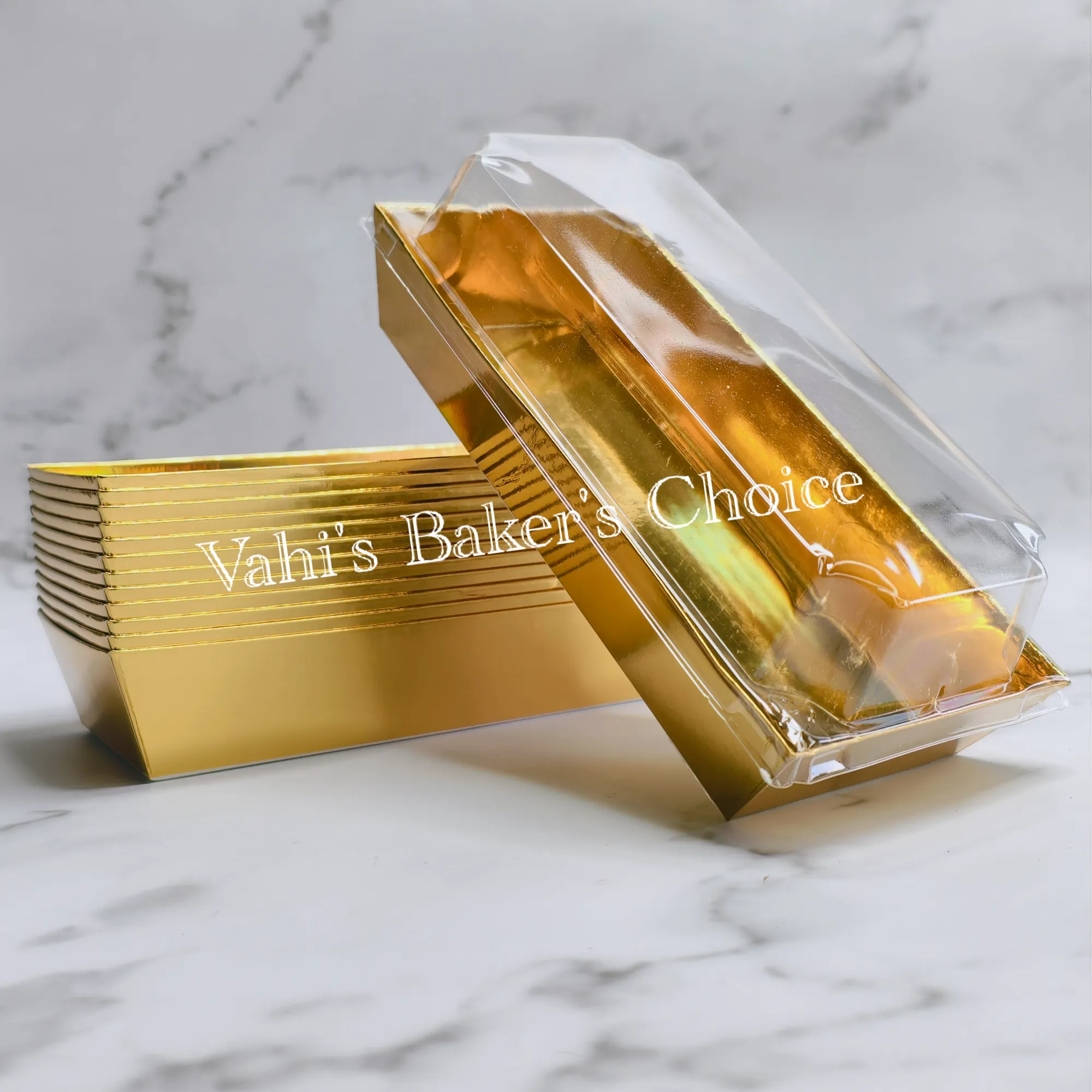 Rectangle Loaf Mould WL Metallic Gold