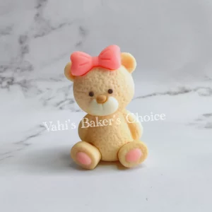 Toys Miniature Teddy with Pink Bow