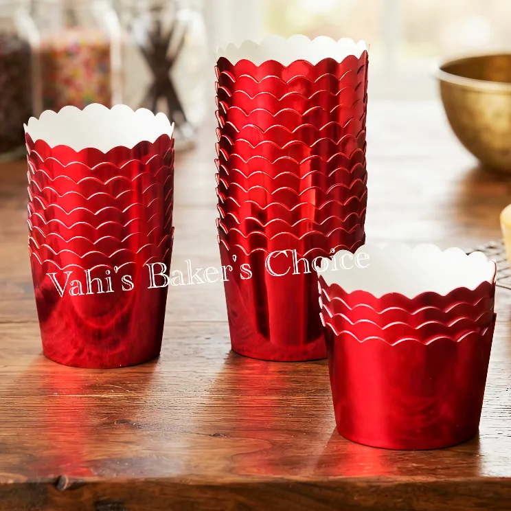 Red Metallic Cupcake Liner