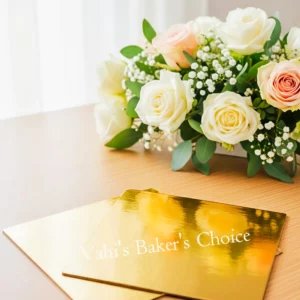 Square Cake Board 7" Gold